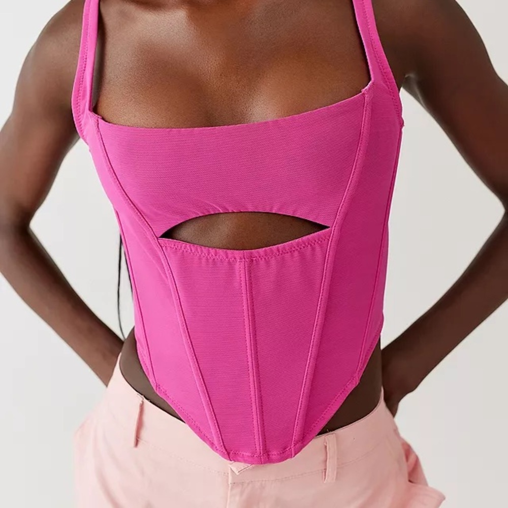 Urban Outfitters Spitfire Mesh Cutout Corset